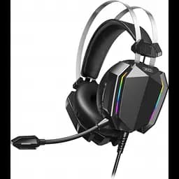 Наушники игровые проводные с микрофоном и RGB подсветкой, геймерские наушники черные XO GE-07