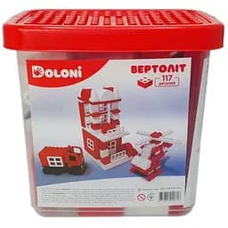 Конструктор Вертолет Doloni 013888/08 в пластиковом боксе 117 деталей