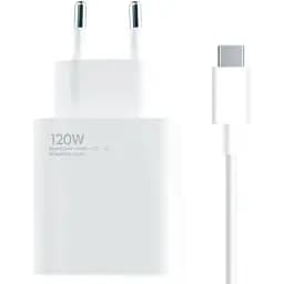 Зарядное устройство для Xiaomi 120W Combo с кабелем юсб-с (MDY-13-EE) белый