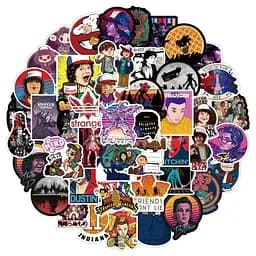 Стікерпак Дуже дивні справи Набір наклейок GeekLand Stranger Things 50 штук