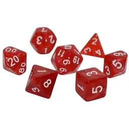 Набор кубиков Pearl 7 Dice Set - Red , 7 шт. (g7dpearl03)