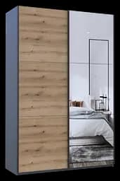 Шафа-купе Doros G-Caiser 1 ДСП/1 дзеркало 160х60х240 см Дуб Евок/Графітовий (42005072) - мініатюра 8