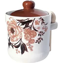 Банка для меду SnT Розпис з дерев'яною ложкою (700-04-19)