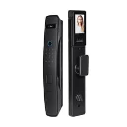 Замок біометричний автономний Trinix TRL-8803BTV Black L/R з Bluetooth та Wi-Fi, розпізнаванням облич, долоней, зчитувачем відбитків пальців і карт Mifare (65-00086)