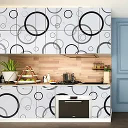 Самоклеюча плівка Sticker Wall SW-00001201 Срібні круги 0,45х10м - мініатюра 5