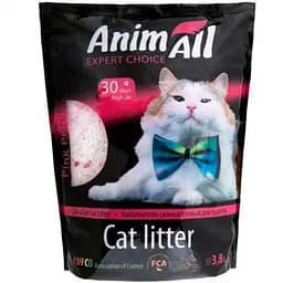 Силикагелевый наполнитель AnimAll Розовый лепесток для кошек 3.8 л 1.6 кг