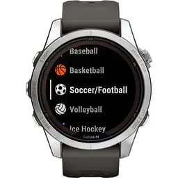 Смарт-годинник Garmin Fenix 7S Pro Solar Edition Silver with Graphite Band (010-02776-00) [90552] - мініатюра 6