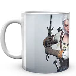 Кружка GeekLand The Witcher Ведьмак Цири С мечом TW.02.367 330 мл белая