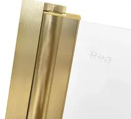 Шторка для ванни Rea Agat-3 120 brushed gold складана REA-W2501, Універсальна, прозорий, золотий - мініатюра 4