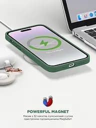 Силиконовый чехол с MagSafe для Apple iPhone 14 Pro, ICON2 MagCase, оливковый, противоударный, панель с мягкой подкладкой, защита всего корпуса, поддержка беспроводной зарядки, совместим с защитными стеклами и пленками, ArmorStandart (ARM68407) - мініатюра 9