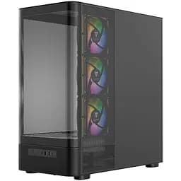 Корпус Modecom VOLCANO AQ400 ARGB MIDI SIDE LCD 6,2”, 4x120 мм fans BLACK без БЖ ATX (MC-A-AQ400-4FA-B) - мініатюра 10
