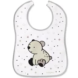 Нагрудник махровий BabyOno Can Almost Eat Myself Мішка сірий (833)