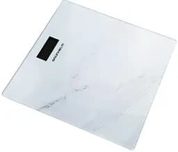 Напольные электронные весы бытовые Grunhelm BES-MAR стеклянные весы Белый мрамор 180 кг