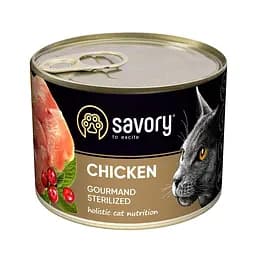 Влажный корм для стерилизованных кошек Savory 200 г (курица)