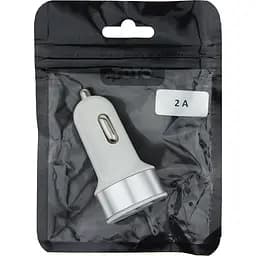 Автомобильное зарядное устройство TOTO TZZ-58 Car charger metal 2USB 2,1A Silver