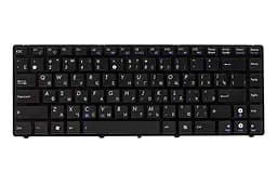 Клавiатура для ноутбука ASUS A42, K42, N82 чoрний, чoрний фрейм