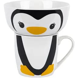 Набор детской посуды Limited Edition Happy Penguin, белый с черным (YF6013)