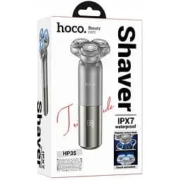 Портативна електробритва Hoco HP35 Induction three-blade Gray - мініатюра 3