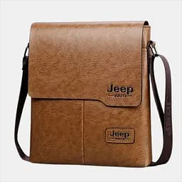 Сумка чоловіча через плече планшет Світло-коричнева Jeep (225СК)