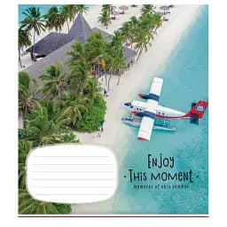 Зошит учнівський Школярик Enjoy this moment 012-2896L-4 в лінію 12 аркушів 