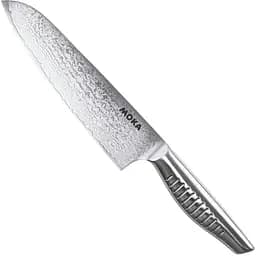 Ніж кухонний Сантоку 180 мм Suncraft Moka Damascus (DMK-101)