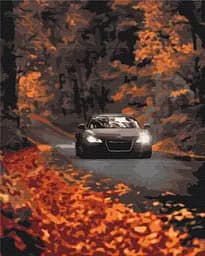 Картина по номерам на подрамнике Brushme Осенняя дорога