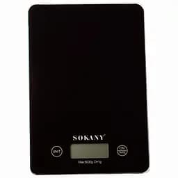 Кухонні настільні електронні ваги Sokany SK-19027 для зважування продуктів LCD-дисплей до 5 кг Чорний