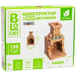 Строительный набор для творчества из мини-кирпичиков BLOCKY Камин Strateg (31025)