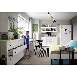 Набір меблів в дитячу ВМК (БРВ) Крістіна N77823 Білий/Білий глянець (BRW-1580)