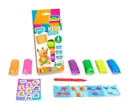 Набор для лепки с тестом, 6 цветов Neon, TM Lovin