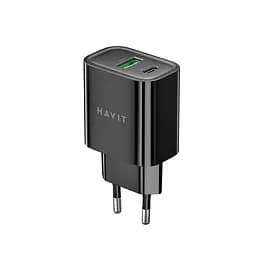 Зарядний пристрій Havit UC111 PRO 20W USB-A+USB-C Black (HV-UC111-PRO-BK) - мініатюра 2