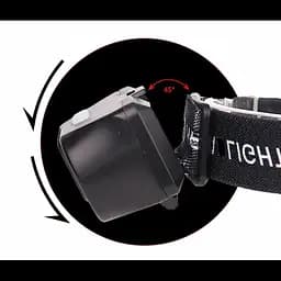 Ліхтар налобний з червоним і білим світлом акумуляторний BL-1804-RED+COB - мініатюра 4