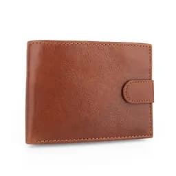 Портмоне мужское кожаное Virginia Conti СВ 819 темно-рыжее с кнопкой