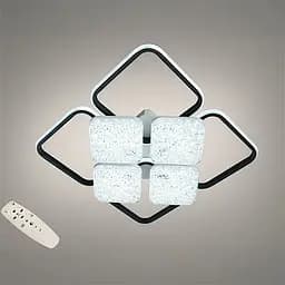 Комбінована LED-люстра Diasha 2568WH+BK DIMMER, 130 W, 7150 lm, 52x52 см