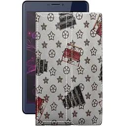 Чохол StatusCASE з екошкіри для планшету Nomi Corsa 3 C070012 Луі-Вітон-білий