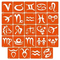 Набір трафаретів для біо-тату U - знаки зодіаку Fresh Tattoo u-simple_24_1