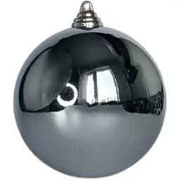 Ялинкова куля Devilon D12 см сірий глянець пластик (250782)