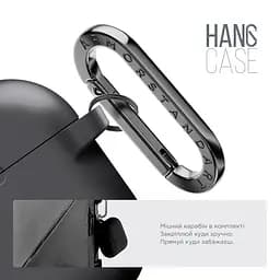 Силіконовий чохол для навушників Apple AirPods Pro 3, Hang Case, чорний, ультратонкий захисний кейс товщиною 2 мм, захист від подряпин, пилу та ударів, компактний, з карабіном для кріплення, ArmorStandart (ARM88271) - мініатюра 4