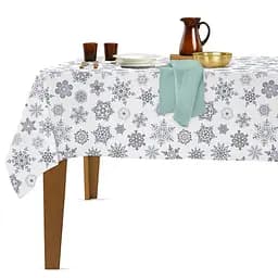 Скатерть Cosas Snowflakes CS1 водоотталкивающая 100х100 см разноцветная (Cloth_SnowflakesGrey_DUK_100x100)