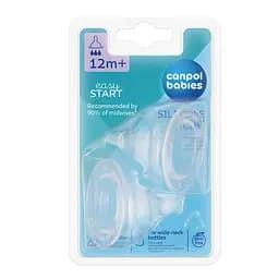 Соска силіконова Canpol babies EasyStart, швидкий потік, 12+, для пляшечок з широким отвором, 2 шт. (21/732)