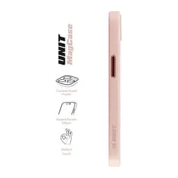 Чехол Apple iPhone 16e/17e, Unit MagSafe, розовый, прозрачный, магсейф, противоударный, магнитный, панель-накладка с поддержкой MagSafe, с поддержкой беспроводной зарядки, TPU+PC, защита всего корпуса, ударопрочный, ArmorStandart (ARM83875) - мініатюра 3