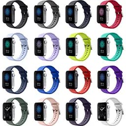 Силіконовий ремінець BeCover для Xiaomi Mi Watch / Garmin Vivoactive 3S / 4S / Venu 2С / Canyon CNS-SW71SS / Mobvoi TicWatch C2 / Withings Activite Steel / Huawei Honor S1 Black (704507) - мініатюра 2