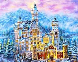 Алмазна мозаїка на підрамнику Казковий будинок 40×50 см 70593_BGLE