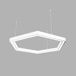 Світлодіодний світильник X-LED 120Вт шестикутник білий (860х745х43)