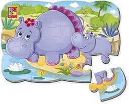 Магнитные пазлы "Бегемотики" 12 деталей VT3205-76 Vladi Toys, в пакете (4820195057599)