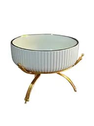 Керамическое блюдо 1569 G для сервировки с декоративной подставкой 20 см