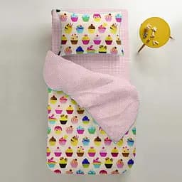Набір простирадл полуторне Cosas PINK DOTS/ GREY STARS 155х240 см (SetSheet_DropPink_StarGrey_155х240) - мініатюра 4