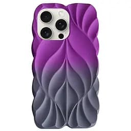 Чохол Epik TPU Leaf для Apple iPhone 16 Pro 6.3 Violet/Grey