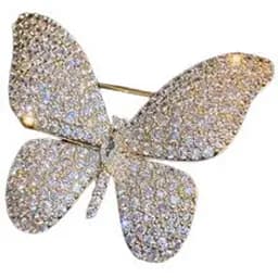 Брошь Бабочка женская желтый метал