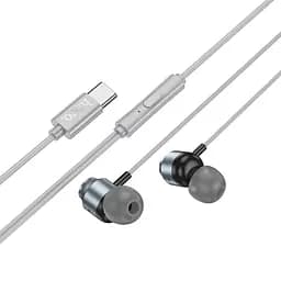 Дротові вакуумні навушники Hoco M122, Type-C, 1.2m, metal gray - мініатюра 3